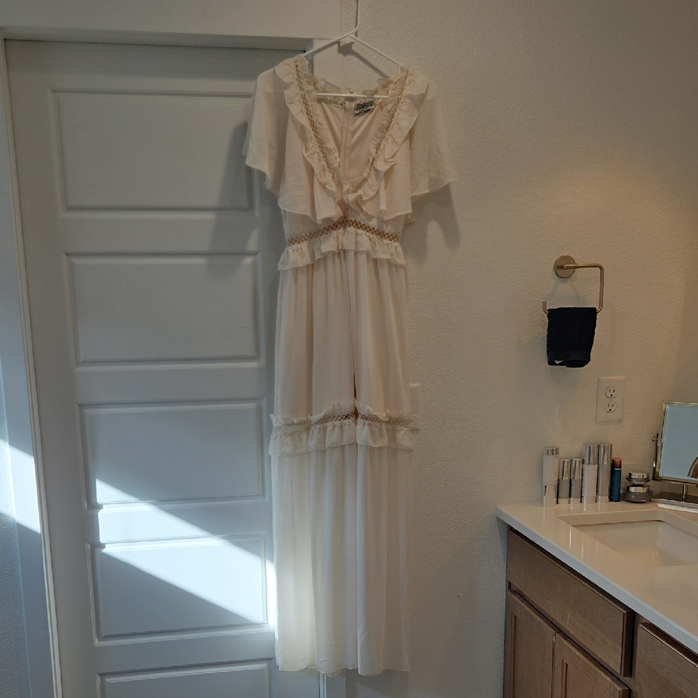 Bohemian Cream Maxi Dress